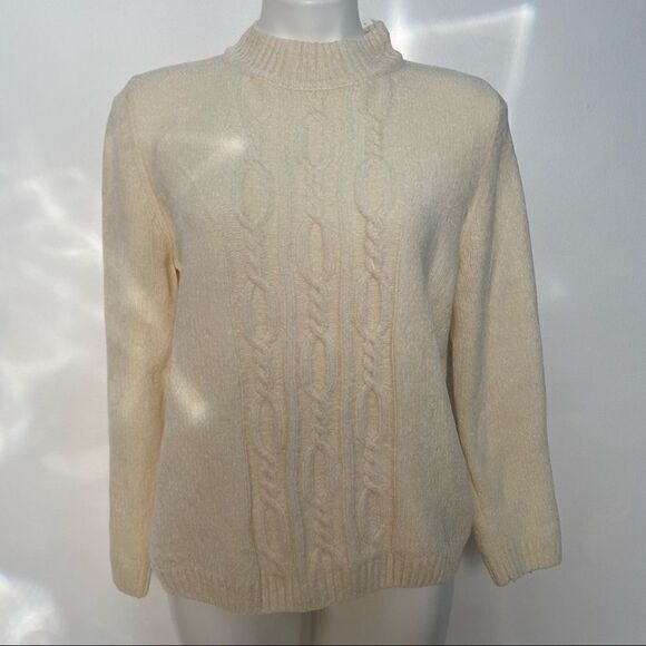 Alfred Dunner Mock Neck Cable Knit Sweater - Picture 1 of 10